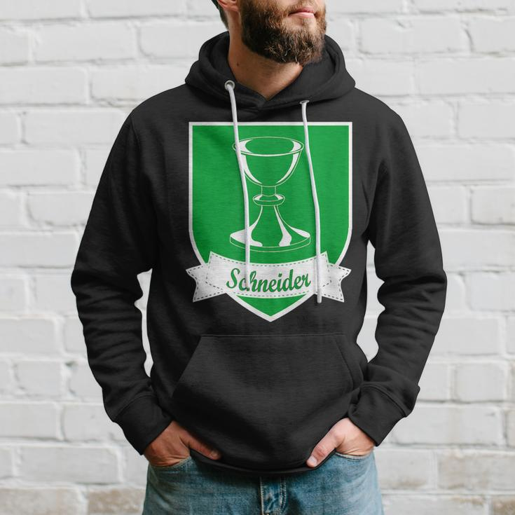 Schneider German Surname Last Name Family Crest Men Hoodie Graphic Print Hooded Sweatshirt Gifts for Him