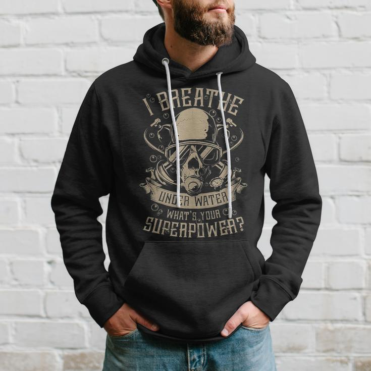 Scuba Diving Superpower I Breathe Under Water Men Hoodie Gifts for Him