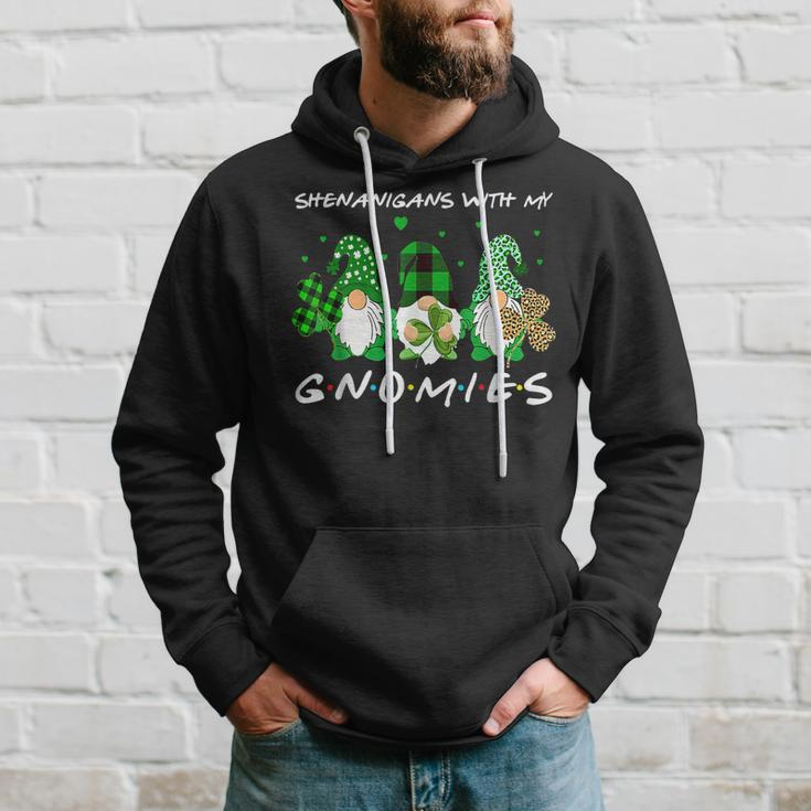 Shenanigans With My Gnomies St Patricks Day Gnome Shamrock Hoodie Gifts for Him