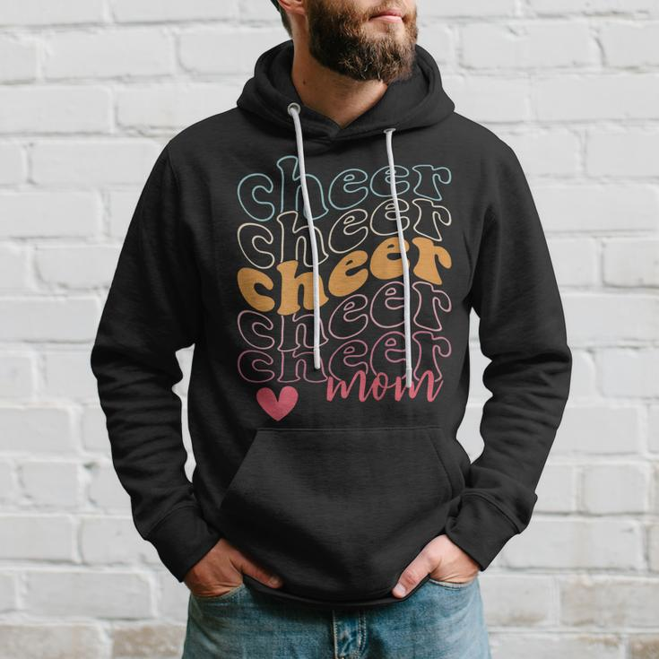 Smile Cheer Mom Retro Cheerleading Mom Game Day Cheer Hoodie Gifts for Him