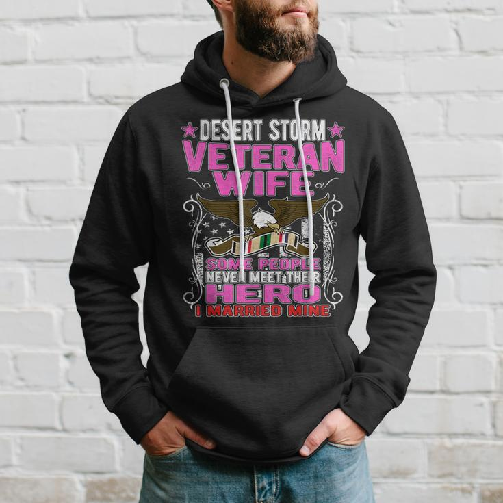 Some Never Meet Their Hero - Desert Storm Veteran Wife Gifts Men Hoodie Graphic Print Hooded Sweatshirt Gifts for Him