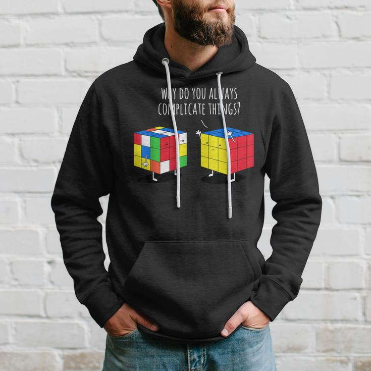 Speed Cubing Puzzle Funny Cubing Cuber Men Hoodie Graphic Print Hooded Sweatshirt Gifts for Him