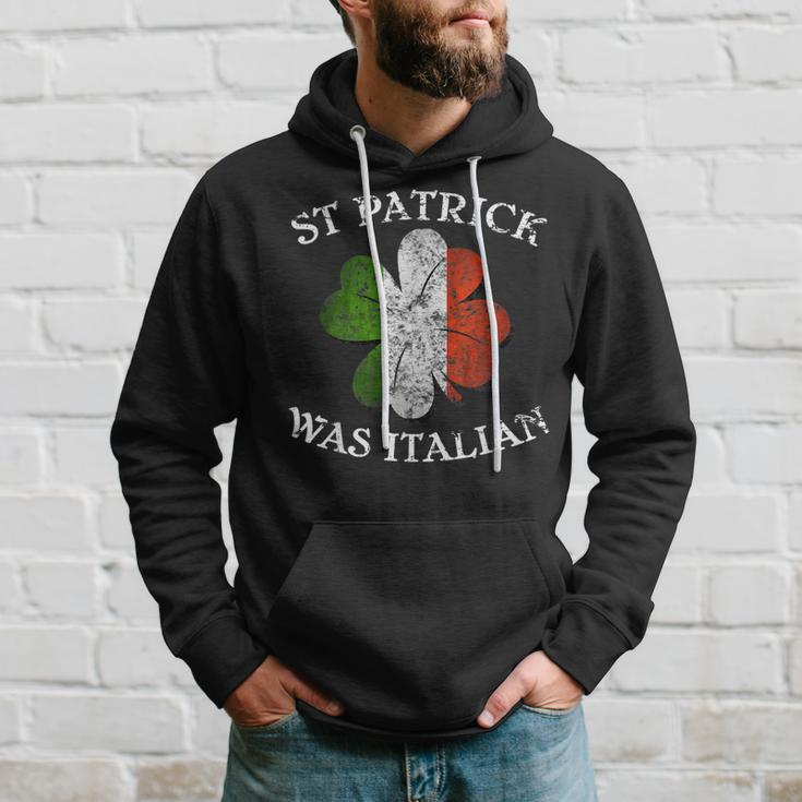 St Patrick Was Italian St Patricks Day Hat Clover Vintage Hoodie Gifts for Him