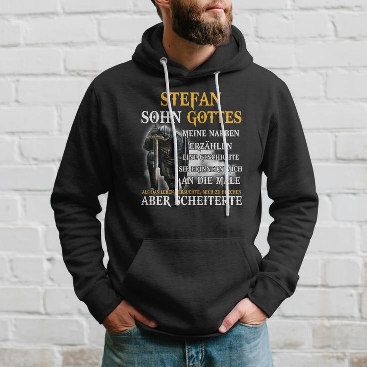 Stefan - Sohn Gottes Personalisiertes Hoodie, Motivationsspruch Geschenke für Ihn