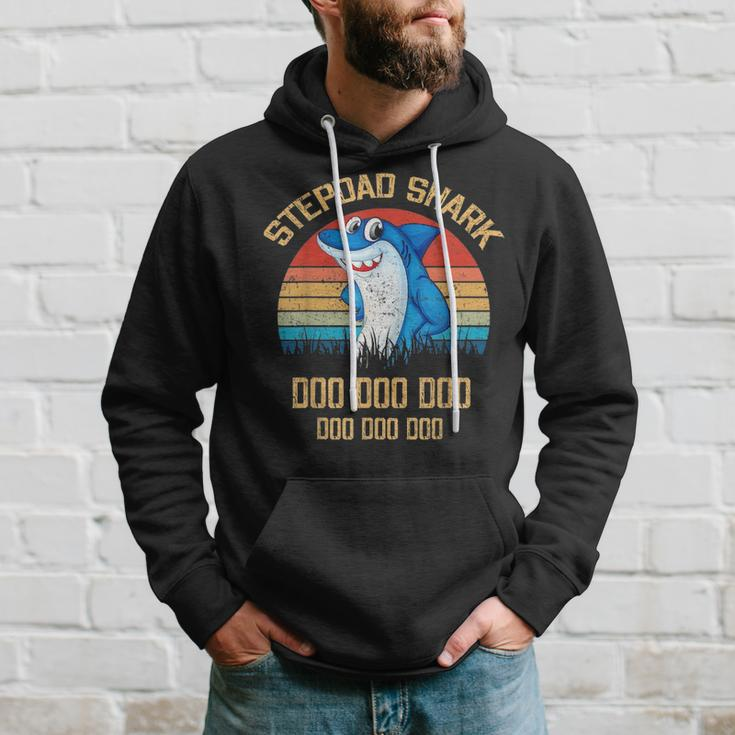 Stepdad Shark Fathers Day Gift Hoodie Gifts for Him