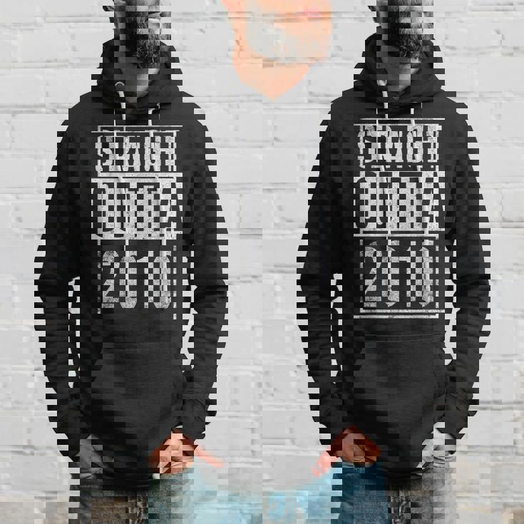 Straight Outta 2010 Year Of Birth Birthday Hoodie Gifts for Him