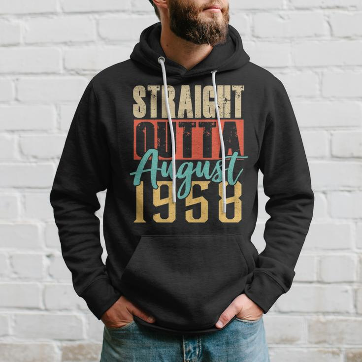 Straight Outta August 1958 62Nd Awesome Birthday Gifts Hoodie Gifts for Him