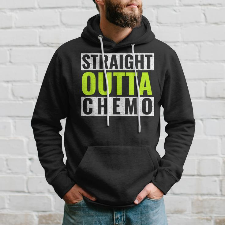Straight Outta Chemo Lime Green Lymphoma Cancer Men Hoodie Graphic Print Hooded Sweatshirt Gifts for Him