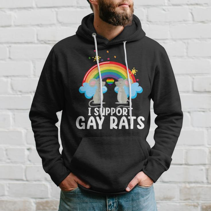 Support Gay Rats Lesbian Lgbtq Pride Month Support Graphic Hoodie Gifts for Him