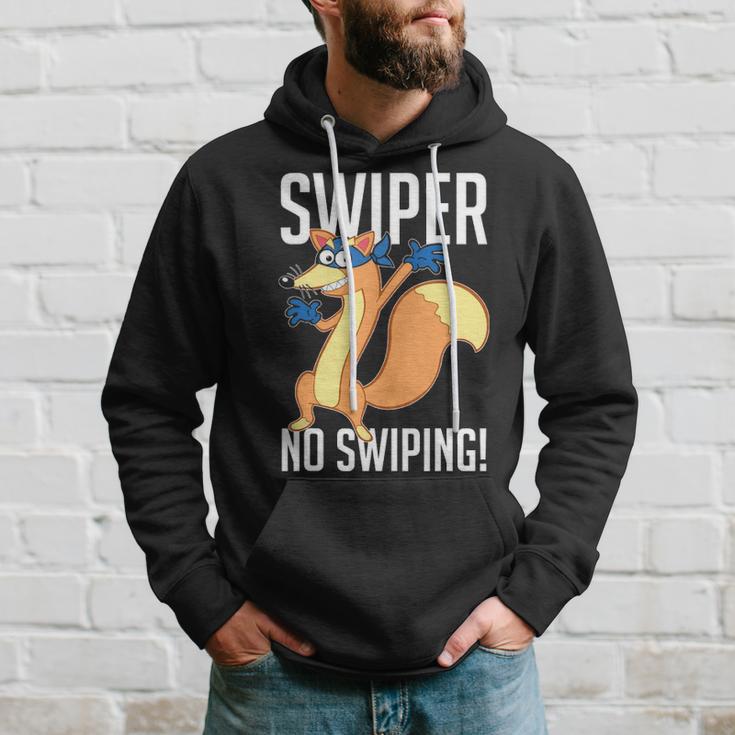 Swiper No Swiping Cartoon Fox Lover Gift Hoodie - Seseable