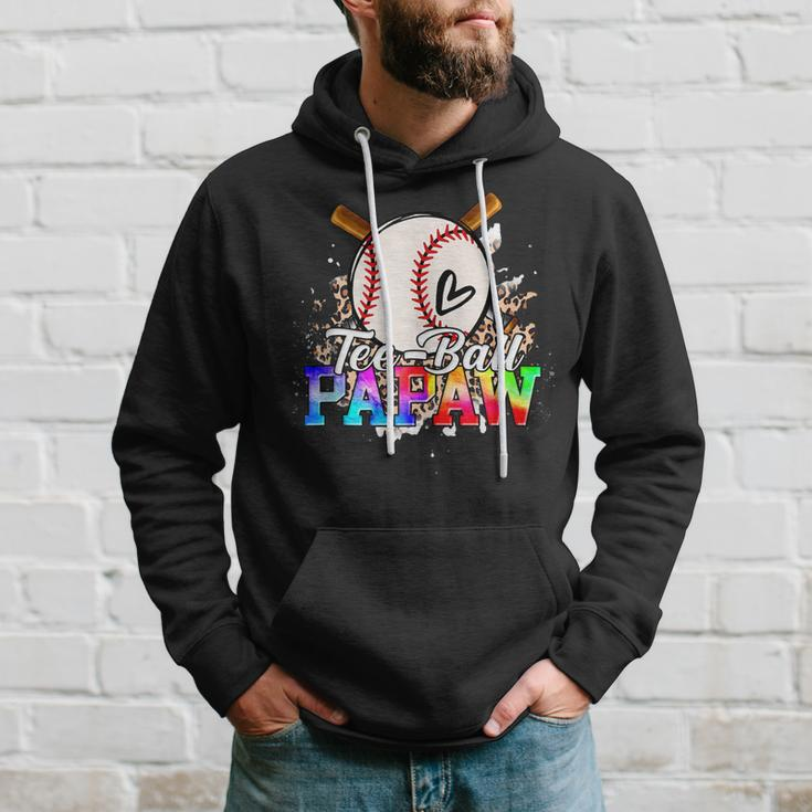 T- Ball Papaw Leopard Funny Baseball Happy Fathers Day Hoodie Gifts for Him
