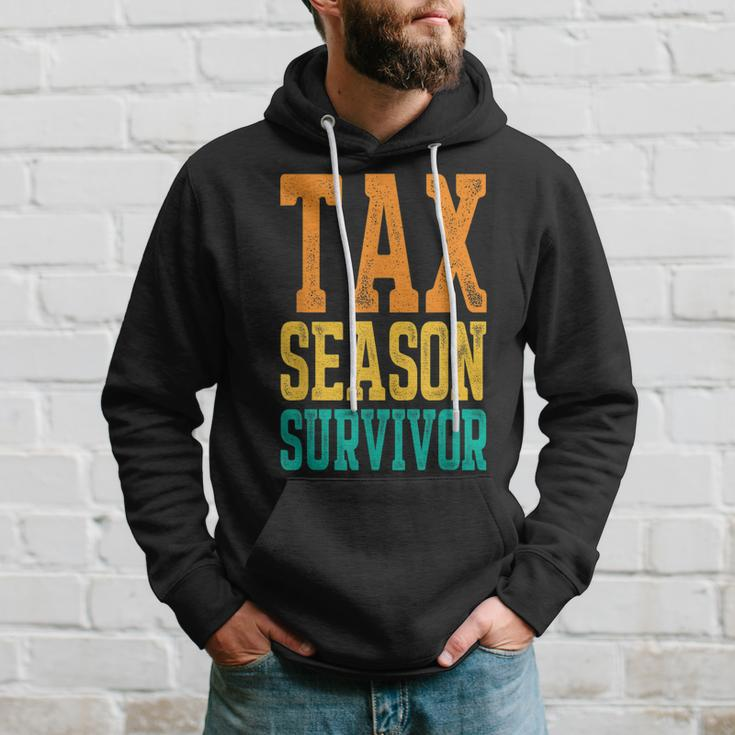Tax Season Survivor Funny Tax Season Accountant Taxation Hoodie Gifts for Him
