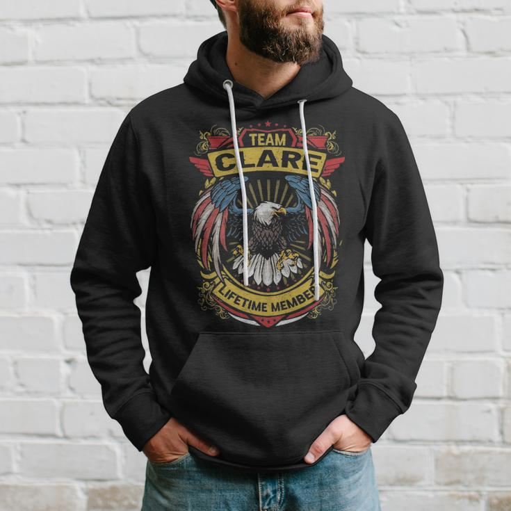 Team Clare Lifetime Member Clare Last Name Hoodie Gifts for Him
