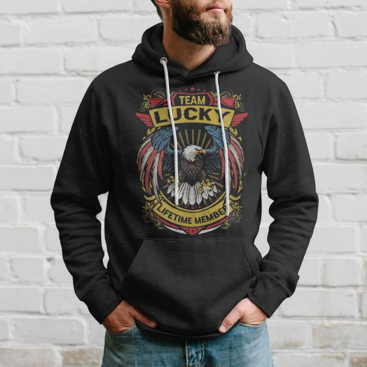 Team Lucky Lifetime Member Lucky Last Name Hoodie Gifts for Him