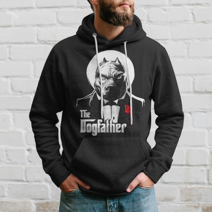 The Dogfather Pitbull Pitbull Dog Dad Best Dog Daddy Ever Gift For Mens Hoodie Gifts for Him