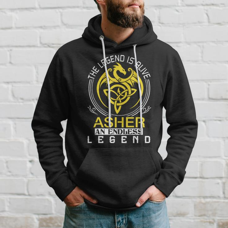 The Legend Is Alive Asher Family Name Hoodie Gifts for Him