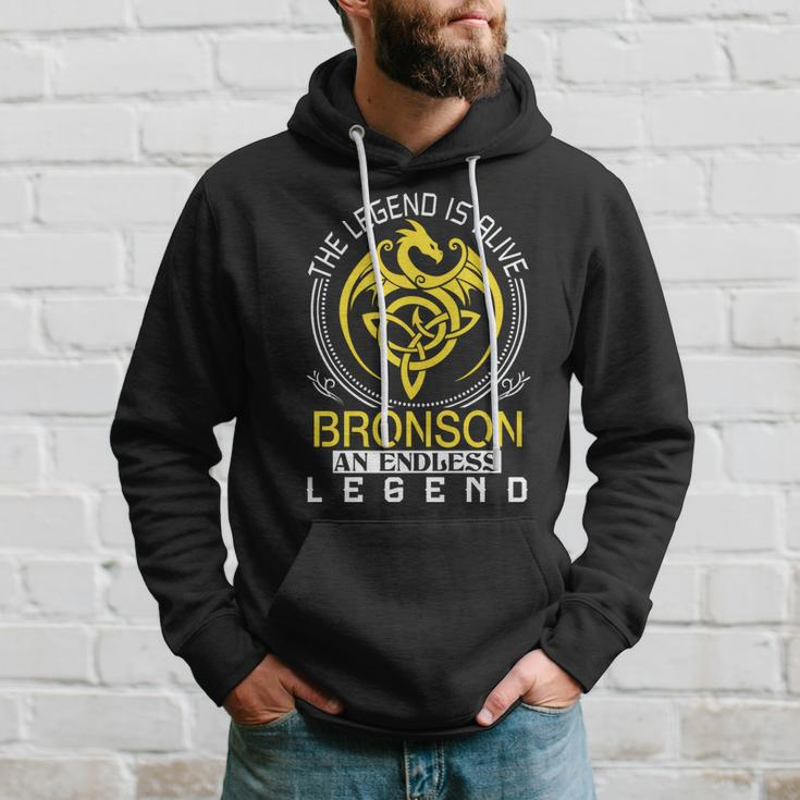 The Legend Is Alive Bronson Family Name Hoodie Gifts for Him