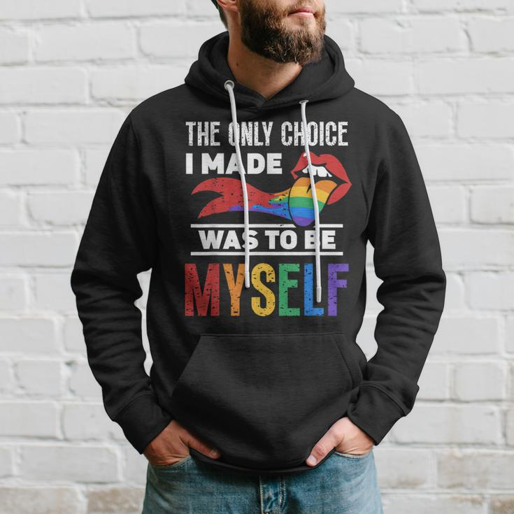 The Only Choice I Made Was To Be Myself Gay Lgbtq Pride Hoodie Gifts for Him