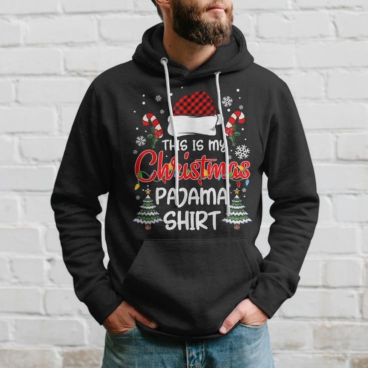 This Is My Christmas Pajama Xmas Lights Funny Holiday Men Hoodie Graphic Print Hooded Sweatshirt Gifts for Him