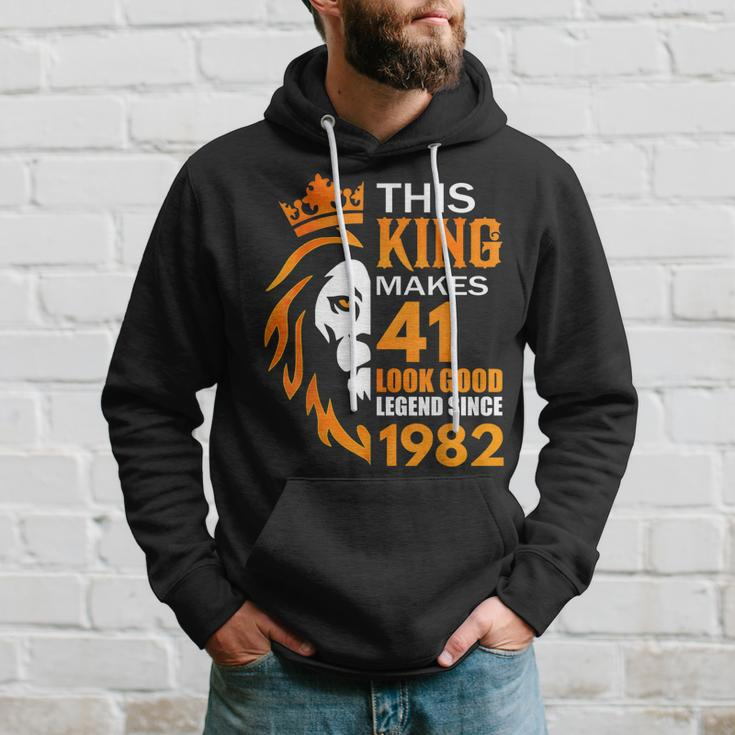 This King Makes 41 Look Good Legend Since 1982 Hoodie Gifts for Him