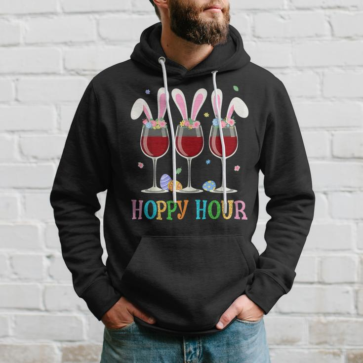Three Wine Glasses Easter Drinking Bunny Ears Drink Up Women Hoodie Gifts for Him