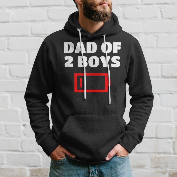 Tired Dad Of 2 Boys Father With Two Sons Funny GiftHoodie Gifts for Him