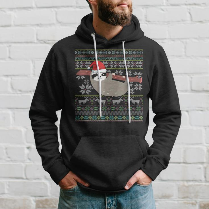 Ugly Christmas Sloth V2 Men Hoodie Graphic Print Hooded Sweatshirt Gifts for Him