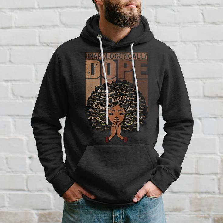 Unapologetically Dope Black Afro Melanin Black History Month Hoodie Gifts for Him