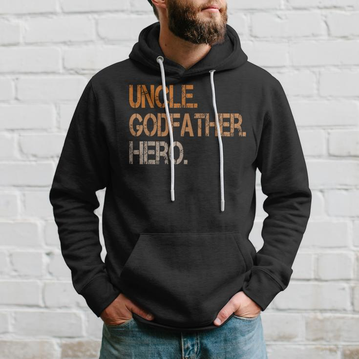 Uncle Godfather Hero Cool Family Gift For Best Uncle Hoodie Gifts for Him