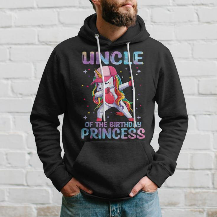 Uncle Of The Birthday Princess Girl Dabbing Unicorn Hoodie Gifts for Him