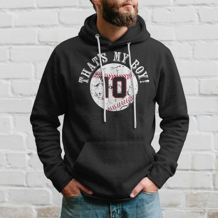 Unique Thats My Boy 10 Baseball Player Mom Or Dad Gifts Hoodie Gifts for Him