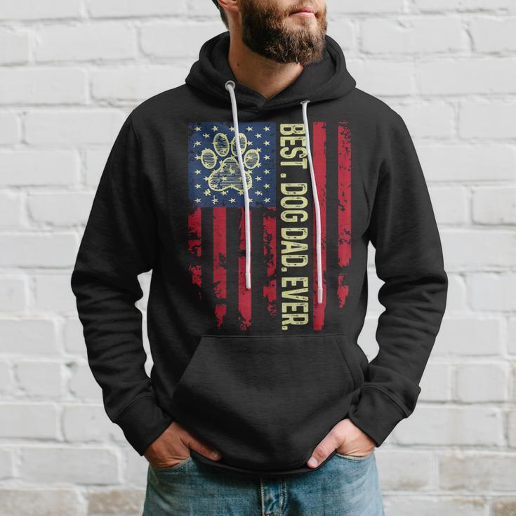 United States Usa Flag Best Dog Dad Ever Dad On Fathers Day Gift For Mens Hoodie Gifts for Him