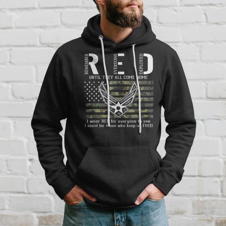 Us Air Force Support Red Friday Remember Everyone Deployed Hoodie Gifts for Him