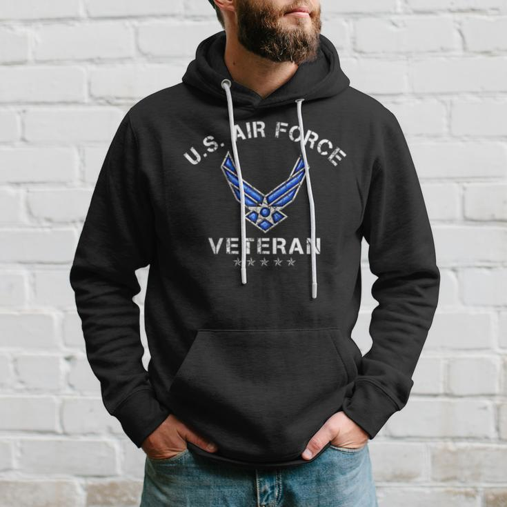 US Air Force Veteran Vintage Usa Flag Veterans Day Gifts Hoodie Gifts for Him
