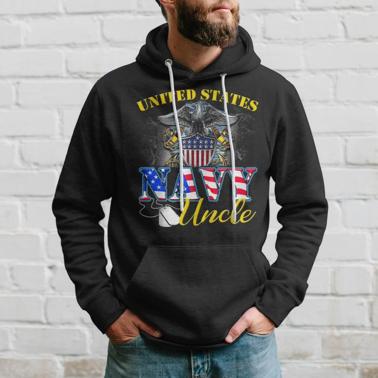 Us Military Navy Uncle With American Flag Veteran Gift Hoodie Gifts for Him