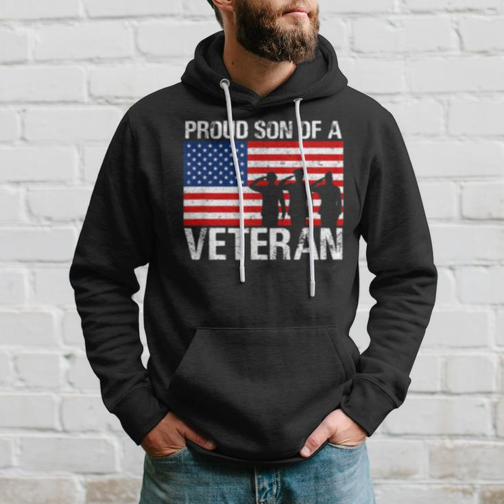 Usa United States Military Family Proud Son Of A Veteran Hoodie Gifts for Him