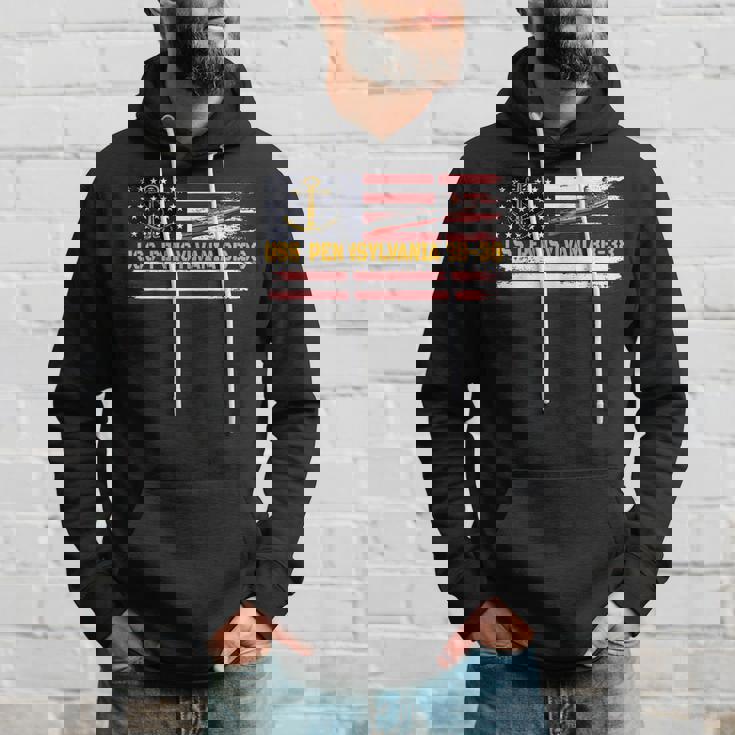Uss Pennsylvania Bb-38 Ww2 Battleship Warship Veteran Father Hoodie Gifts for Him