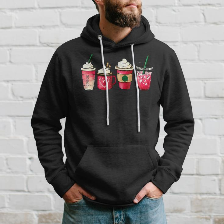 Valentine Coffee Lover Heart Funny Valentines Day Costume Hoodie Gifts for Him