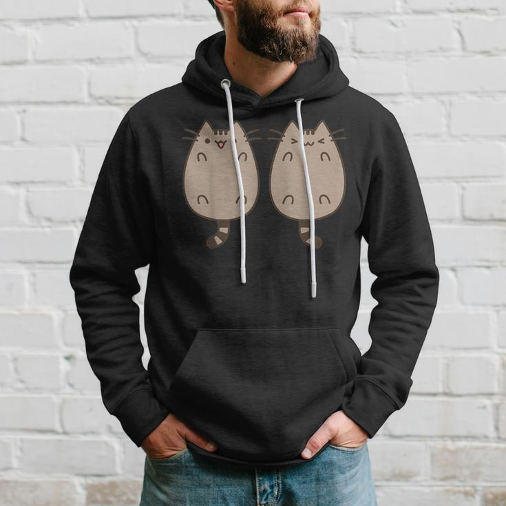 Valentines Day Couples Cat Kitty Kitten Cat Lover Funny Hoodie Gifts for Him