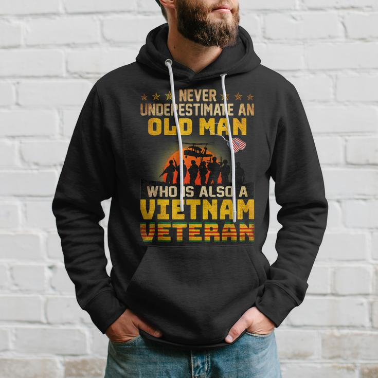 Vietnam Veteran Never Underestimate An Old Man Veteran Hoodie Gifts for Him