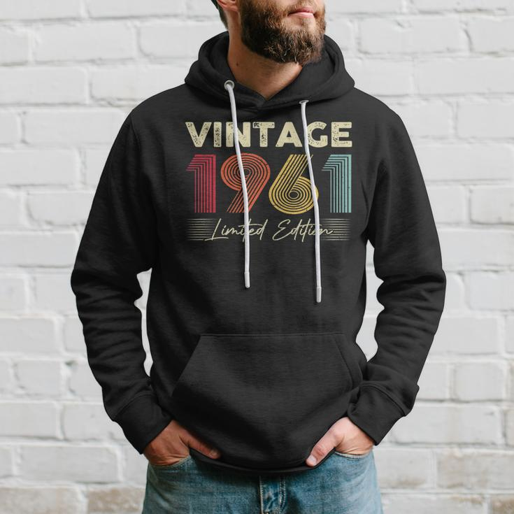 Vintage 1961 Wedding Anniversary Born In 1961 Birthday Party V2 Hoodie Gifts for Him