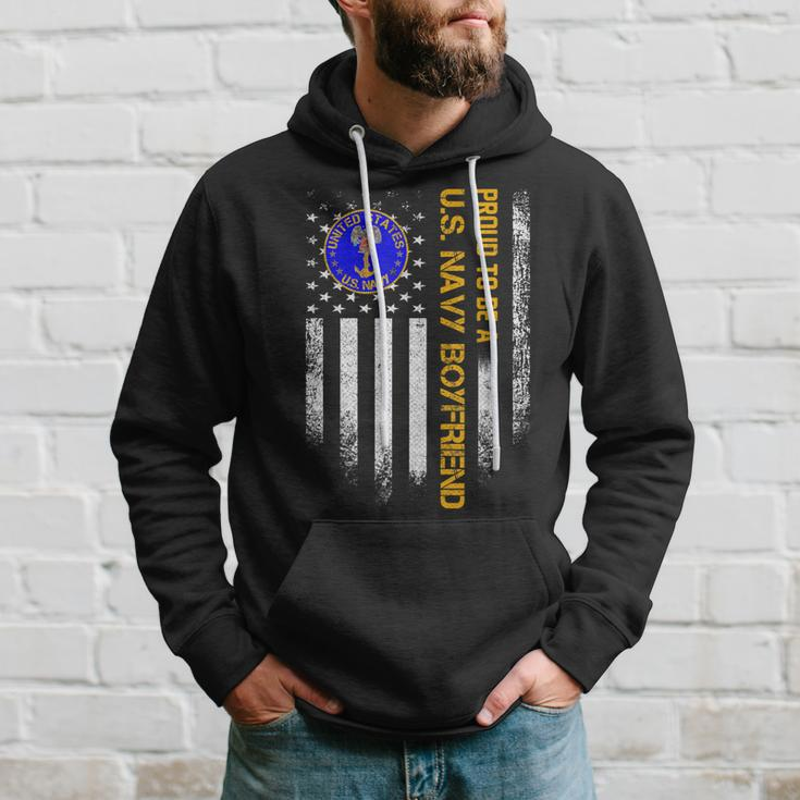 Vintage American Flag Proud To Be Us Navy Boyfriend Military Hoodie Gifts for Him