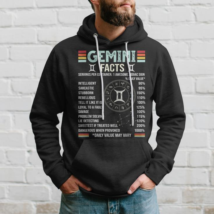 Vintage Astrology May June Birthday Zodiac Sign Retro Gemini Hoodie Gifts for Him