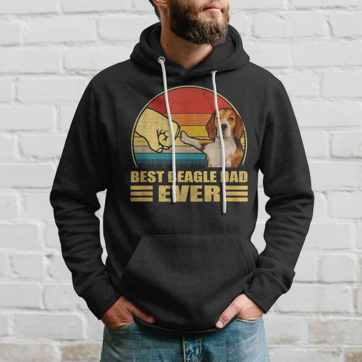 Vintage Best Beagle Dad Ever Bump Fit Funny Dog Lover Gift Gift For Mens Hoodie Gifts for Him