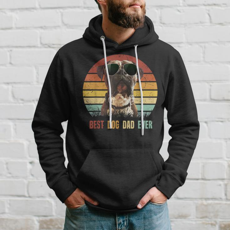 Vintage Best Dog Dad Ever Boxer Dog Fathers Day Gifts Gift For Mens Hoodie Gifts for Him