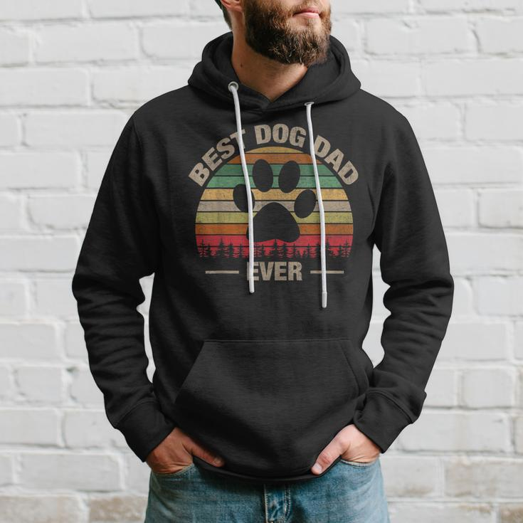 Vintage Best Dog Dad Ever Dog Daddy Father Gift Men Gift For Mens Hoodie Gifts for Him
