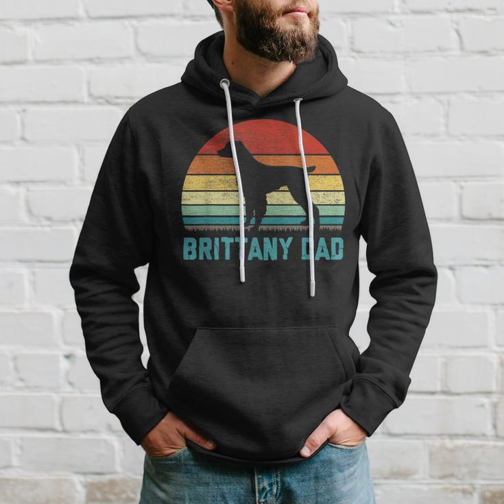 Vintage Brittany Dad - Dog Lover Hoodie Gifts for Him