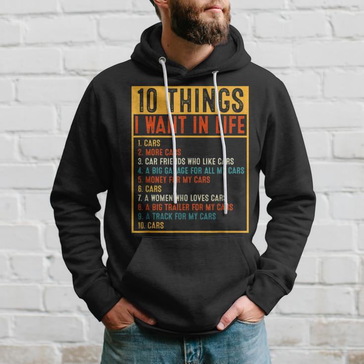 Vintage Car 10 Things I Want In My Life Cars More Car Hoodie Gifts for Him