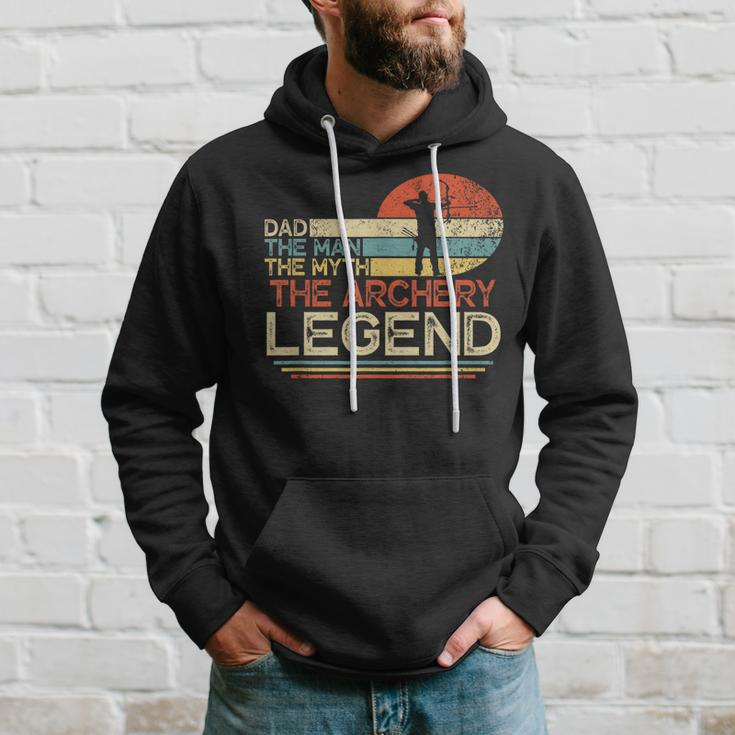 Vintage Dad The Man The Myth The Archery Legend Father Day Hoodie Gifts for Him
