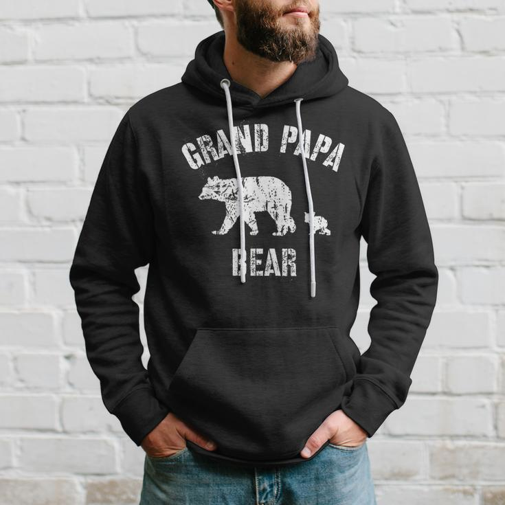 Vintage Grand Papa Bear With 1 One Cub Grandpa Gift Hoodie Gifts for Him